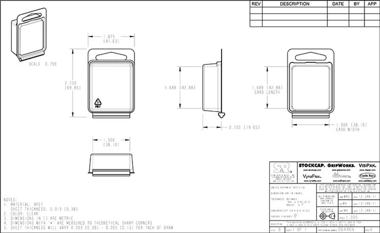 064406 - Stock Clamshell Packaging